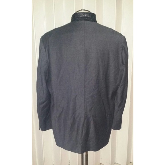 MASATOMO JAPAN Steampunk CASHMERE PYTHON snake Nehru collar jacket coat 3XL - Picture 6 of 11